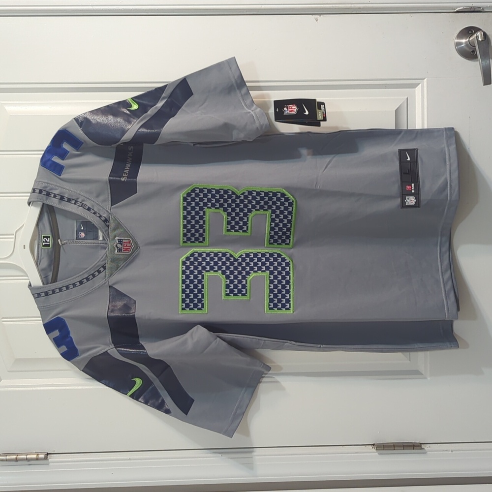 Nike Infield Seattle Seahawks Adams #33 Gray Jersey NWT - Picture 1 of 6